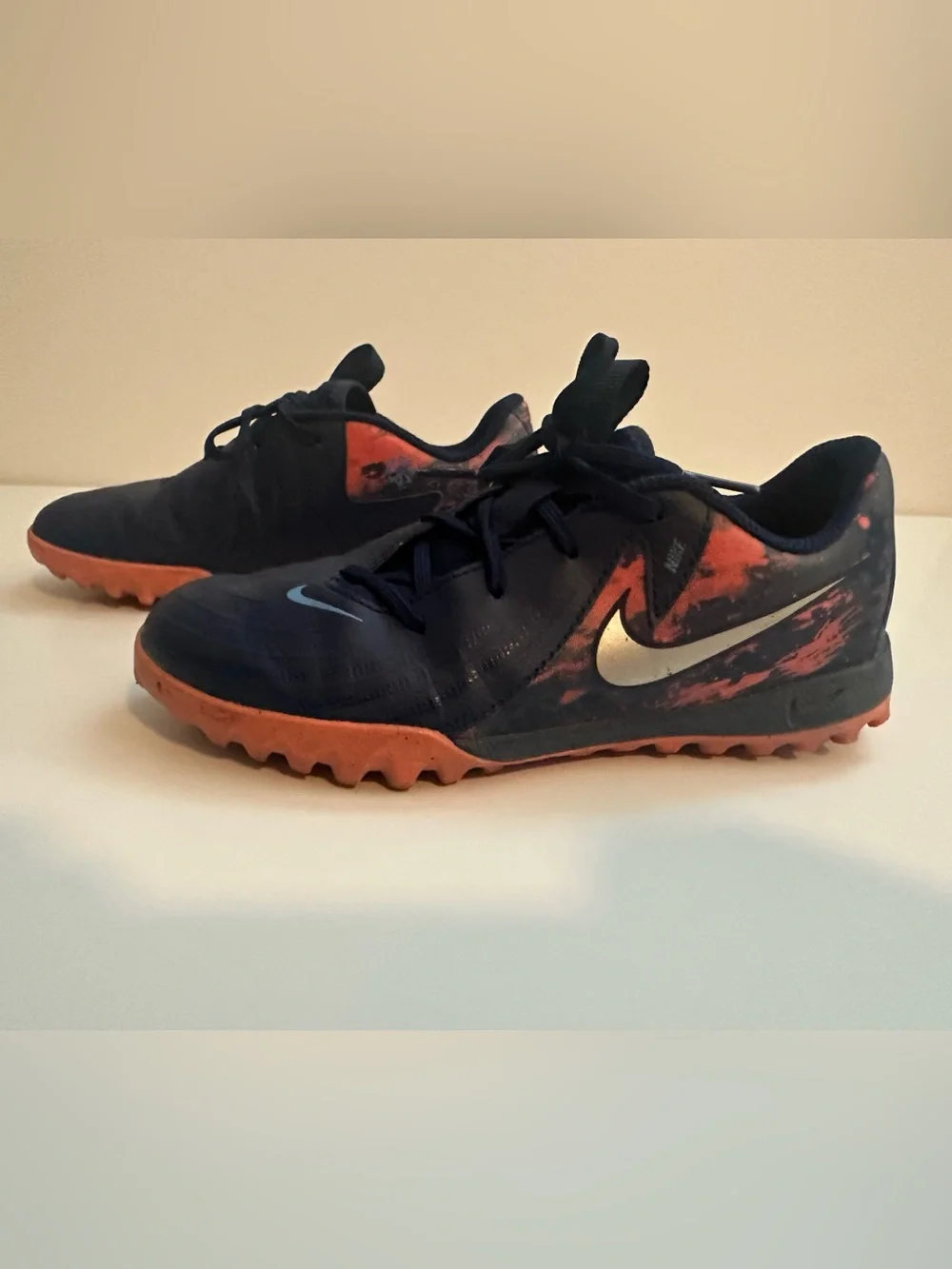 Nike Kid’s Soccer Cleats Navy and Orange
